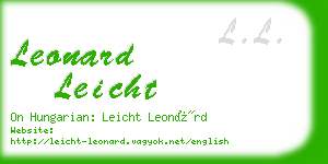 leonard leicht business card